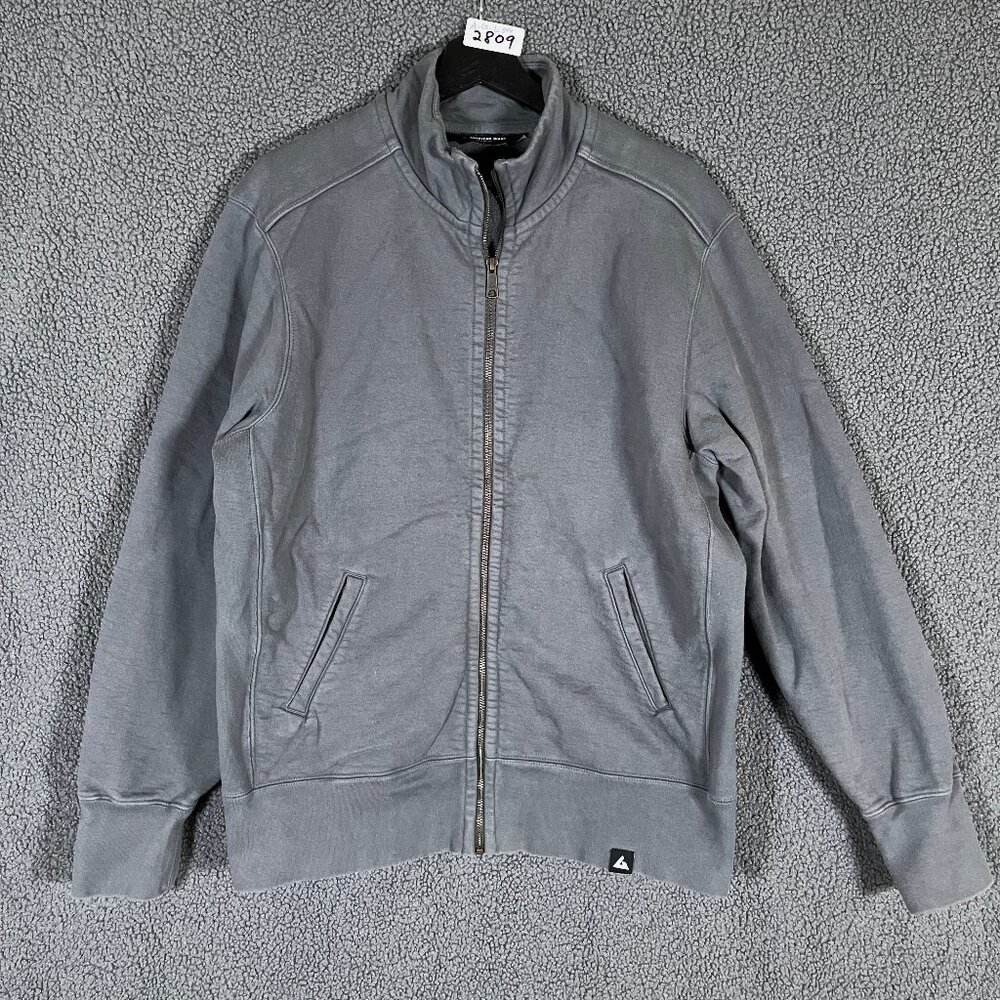 American Giant Moto Full Zip Heavy Cotton Sweatshirt - Men's Size L - Gray